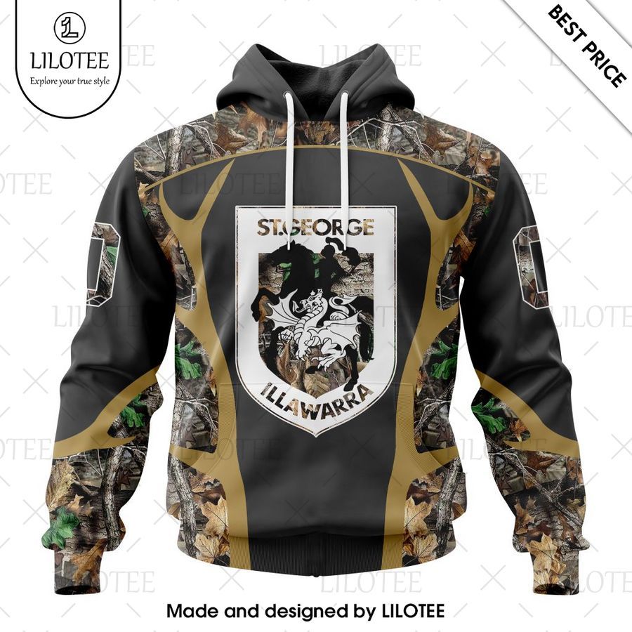 personalized nrl st george illawarra dragons special camo hunting hoodie 1 158
