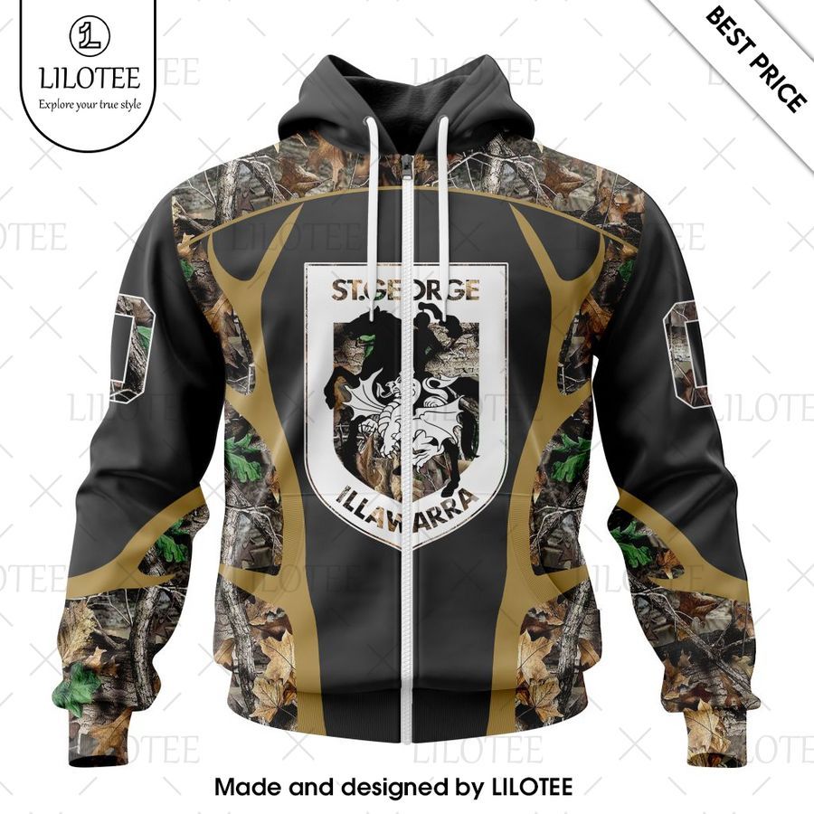 personalized nrl st george illawarra dragons special camo hunting hoodie 2 964