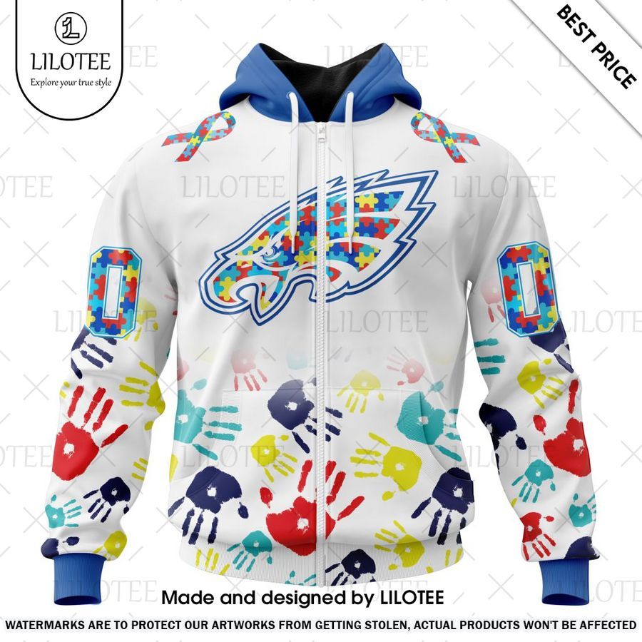 philadelphia eagles special autism awareness design custom shirt 2 793