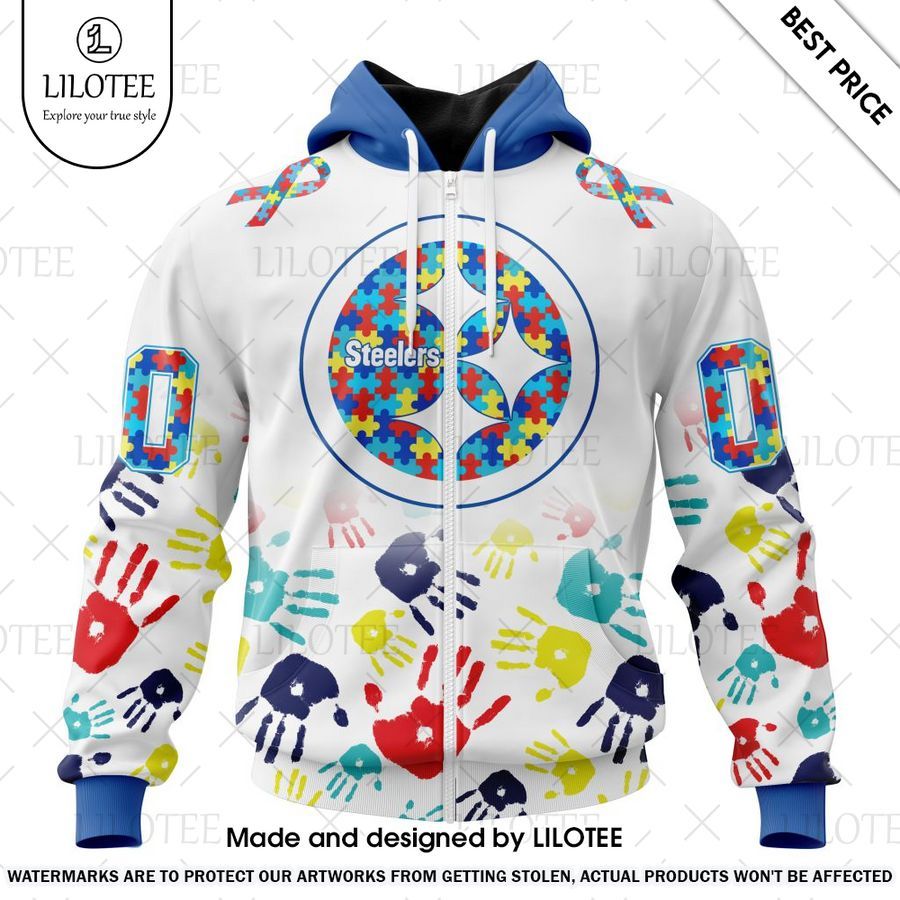 pittsburgh steelers special autism awareness design custom shirt 2 265