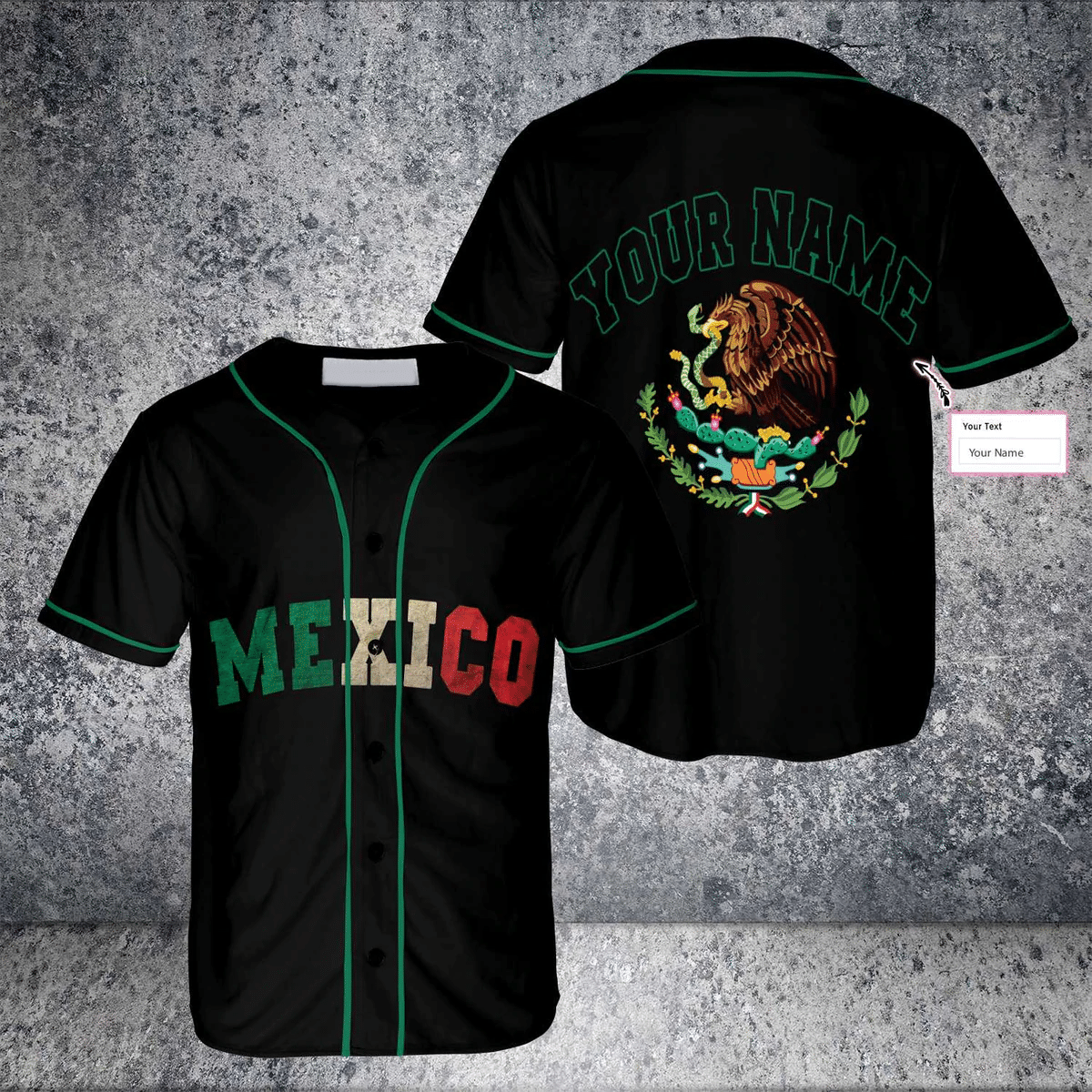 proud mexico custom baseball jersey 6430 Pkohe