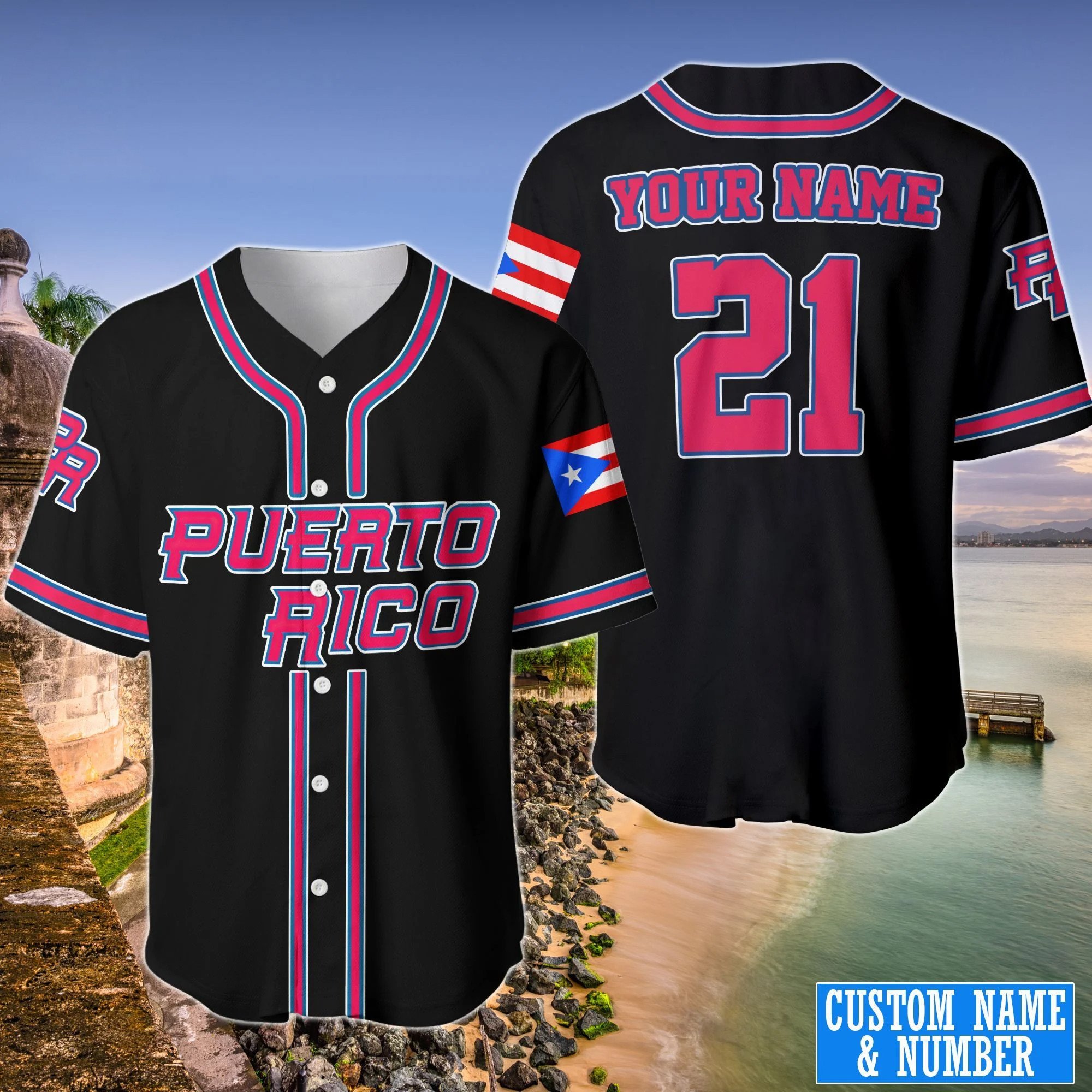 puerto rico custom baseball jersey 8933 DVJxD