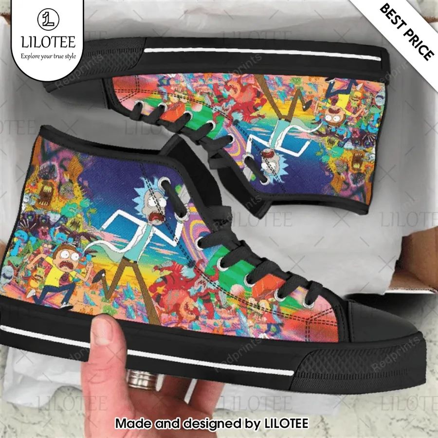 rick and morty canvas high top shoes 1 924