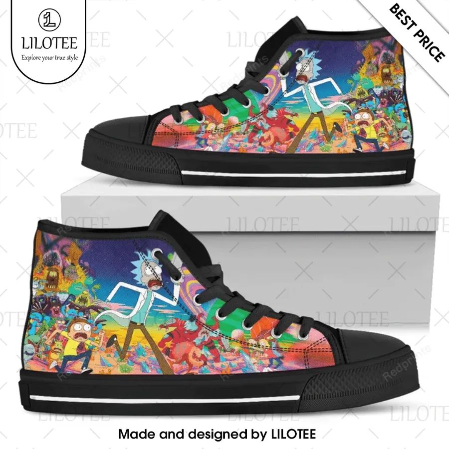 rick and morty canvas high top shoes 2 211