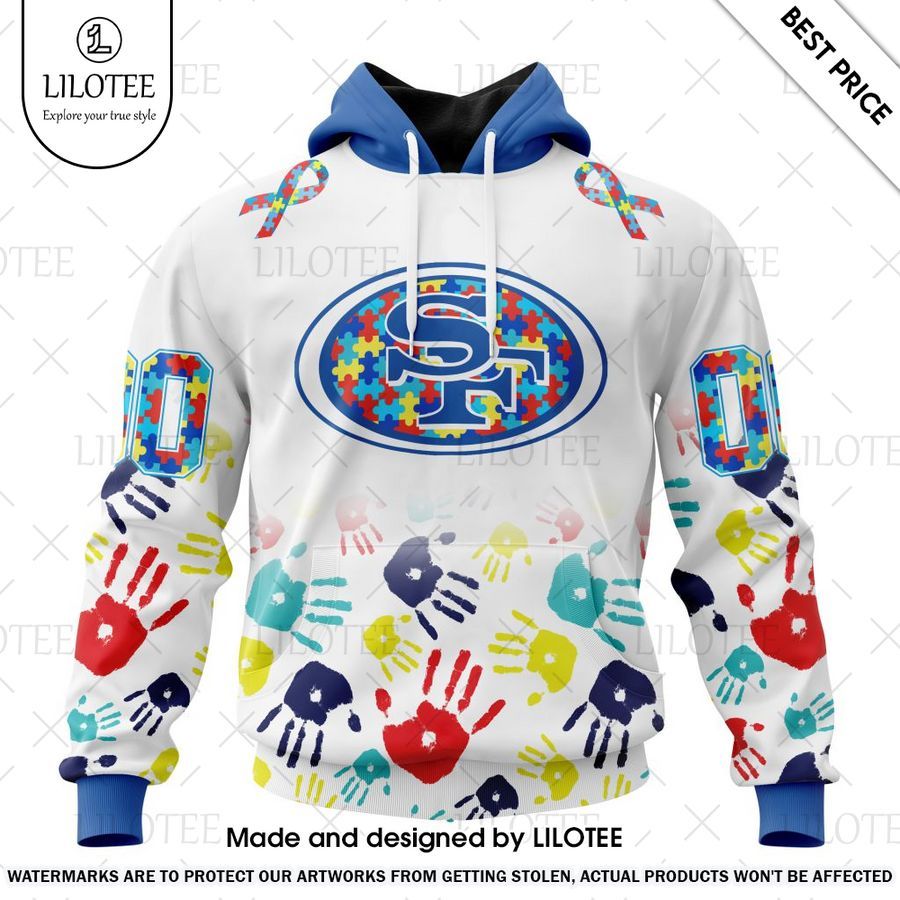 san francisco 49ers special autism awareness design custom shirt 1 715