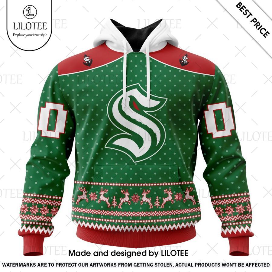 seattle kraken christmas apparel custom hoodie 1 459