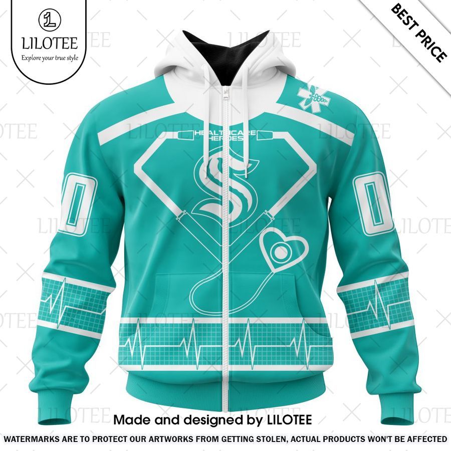 seattle kraken design honoring heatlthcare heroes custom hoodie 2 791