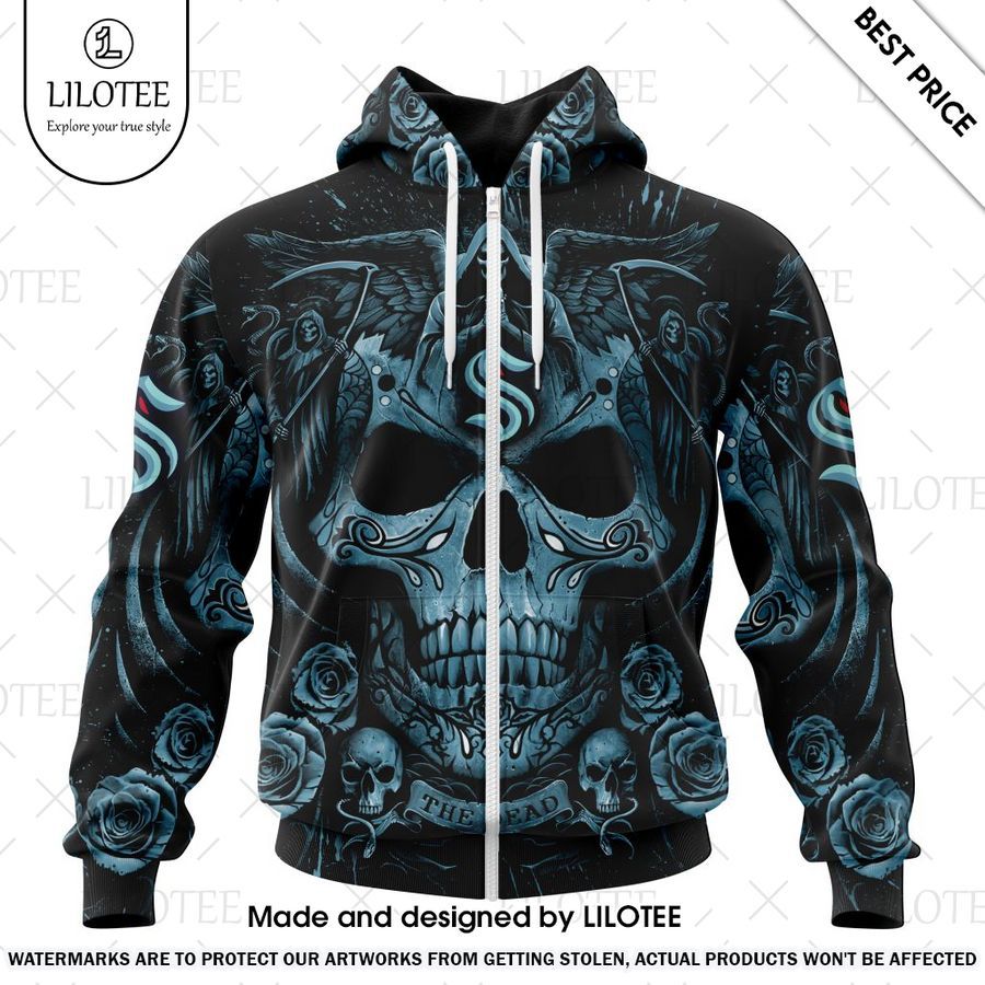 seattle kraken design with skull art custom hoodie 2 740