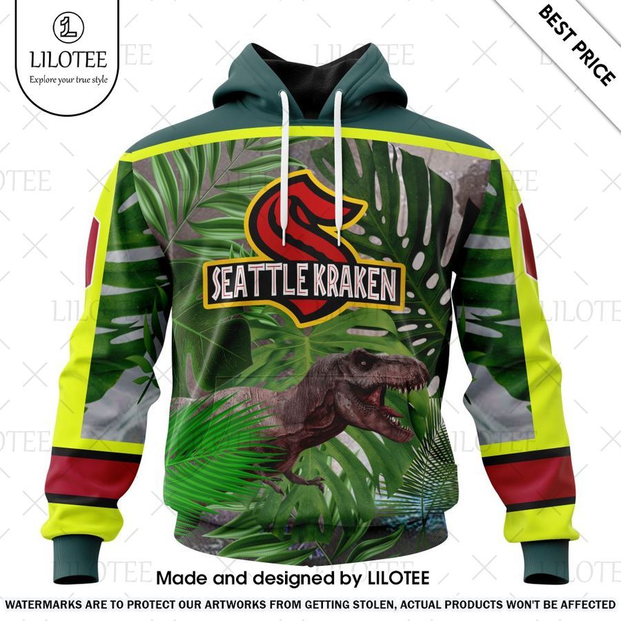 seattle kraken jurassic world custom hoodie 1 418