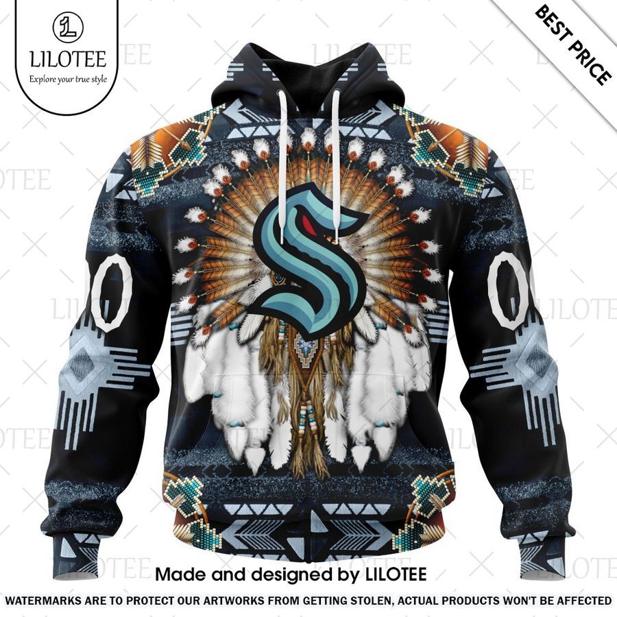 seattle kraken native design custom hoodie 1 455