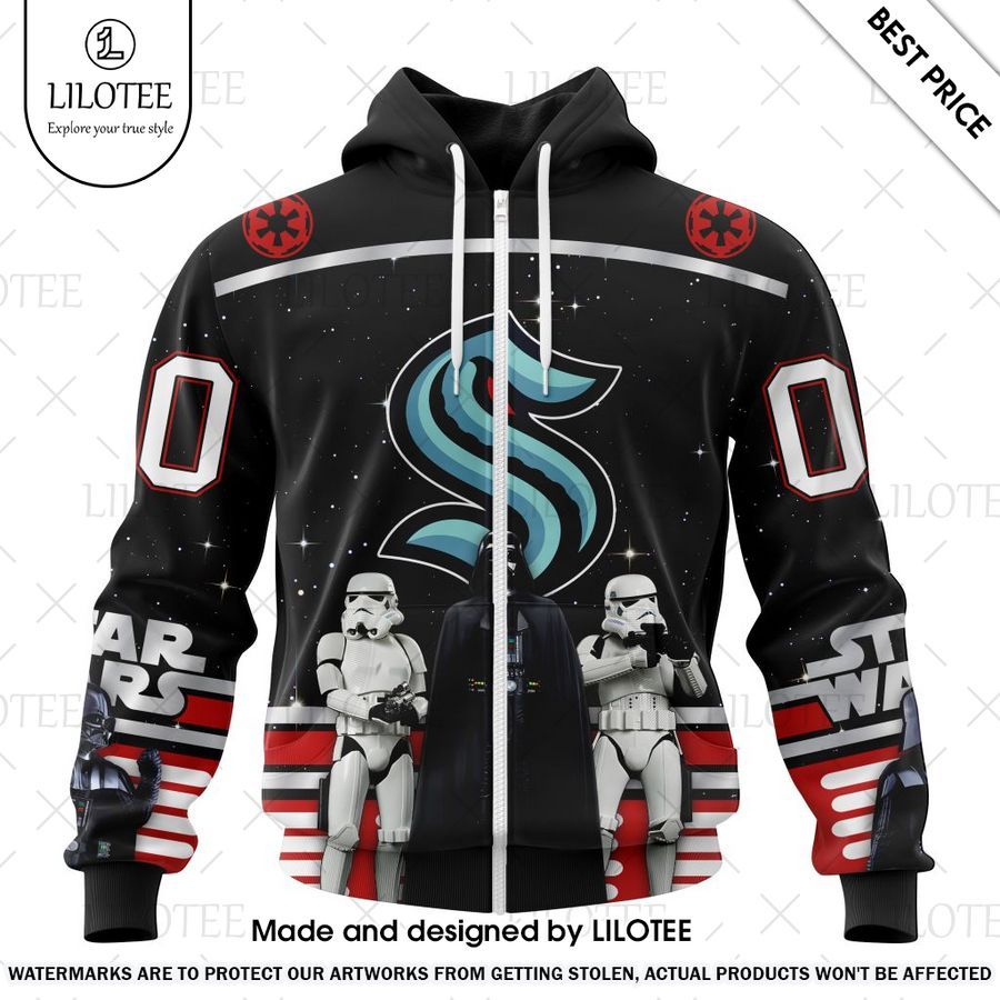 seattle kraken star wars design may the 4th be with you custom hoodie 1 801