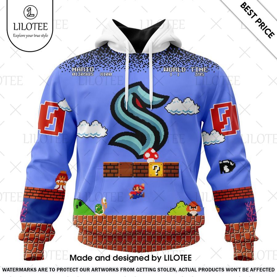seattle kraken super mario game design custom hoodie 1 250