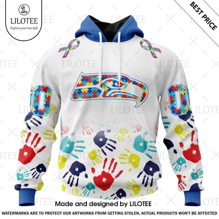 seattle seahawks special autism awareness design custom shirt 1 271