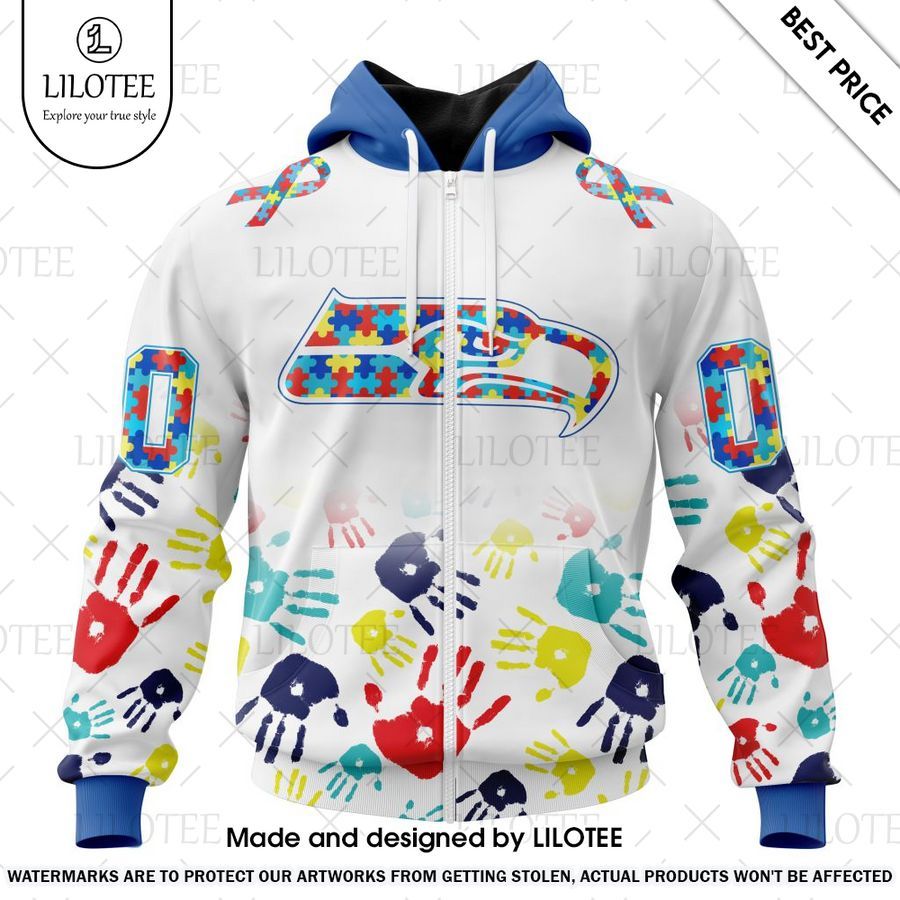 seattle seahawks special autism awareness design custom shirt 2 287