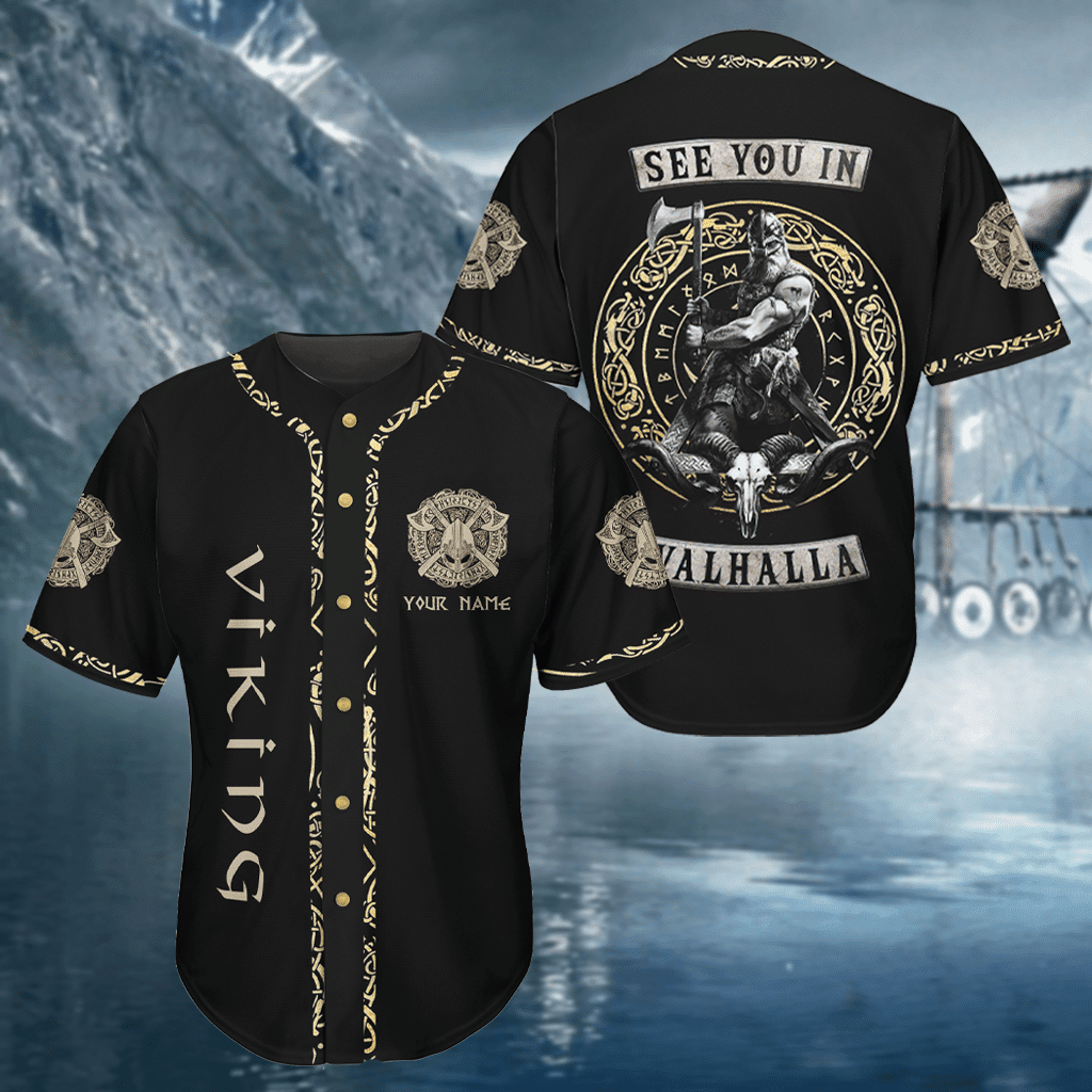 see you in valhalla vikings custom baseball jersey 5723 ggIt3