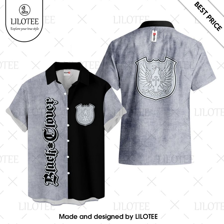 silver eagle black clover hawaiian shirt 1 859