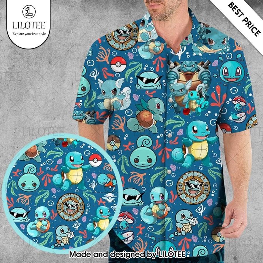 squirtle pattern hawaiian shirt 2 405