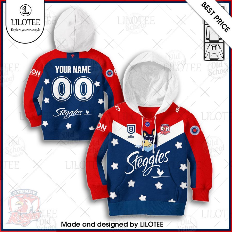 sydney roosters bluey jersey custom kid shirt 1 783