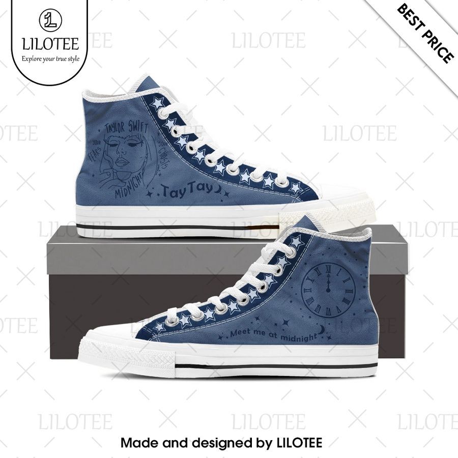 taylor swift meet me at midnigh canvas high top shoes 1 656
