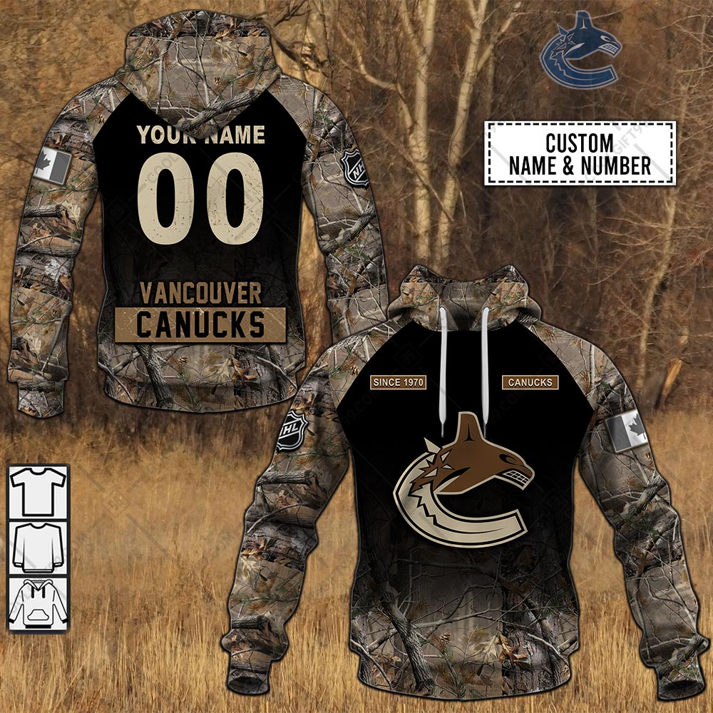 vancouver canucks hunting camouflage custom shirt 4216 lpN4F