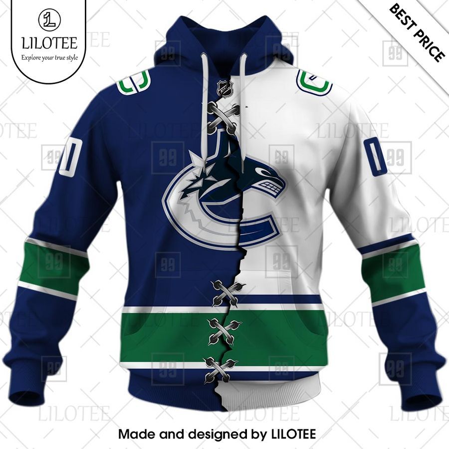 vancouver canucks mix home and away jersey personalized shirt 2 638