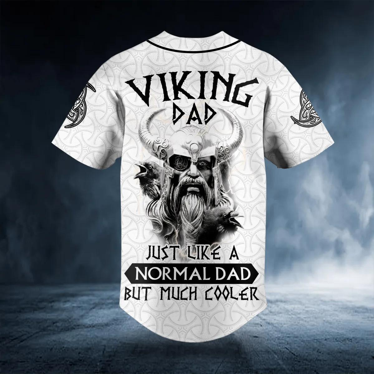 viking dad just like a normal dad but much cooler custom baseball jersey 4049 7jveQ