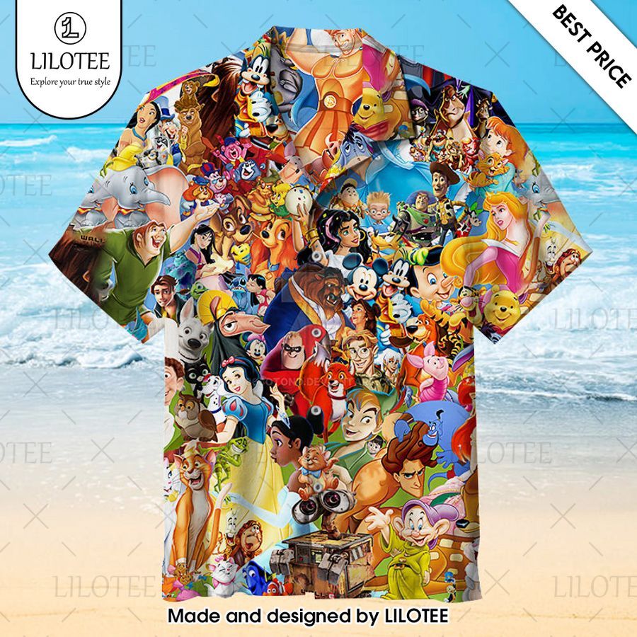 walt disney characters hawaiian shirt 1 711