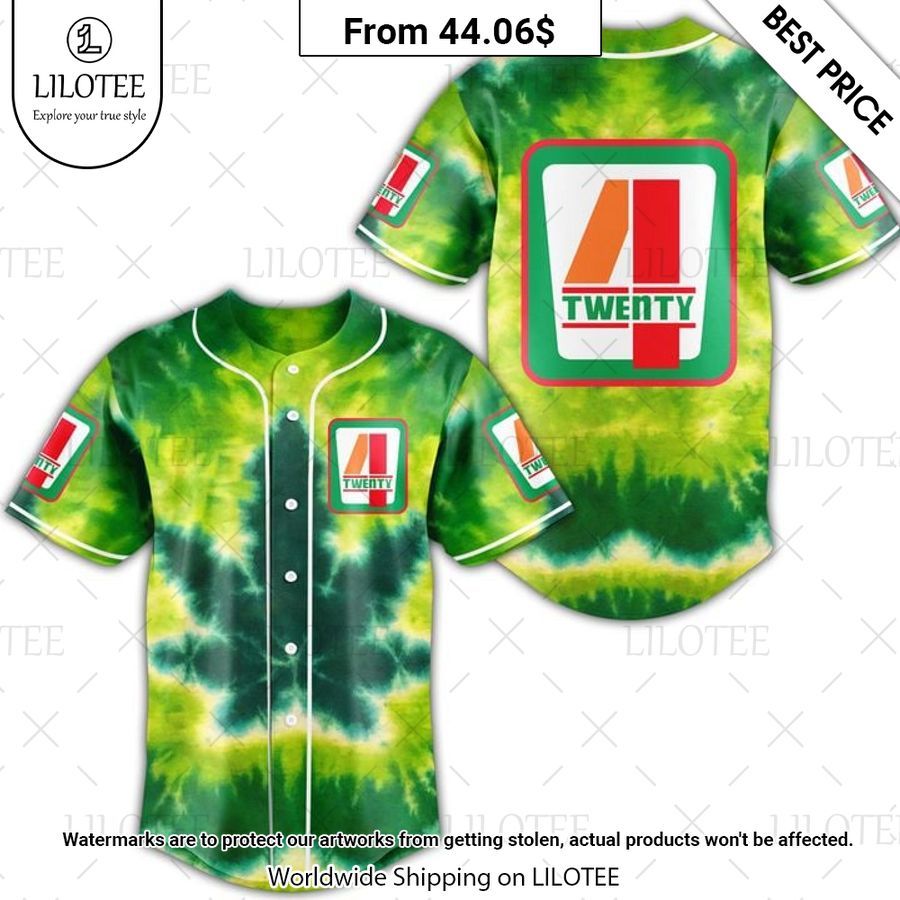 7 Eleven 420 Tiedye Weed Baseball Jersey Your beauty is irresistible.