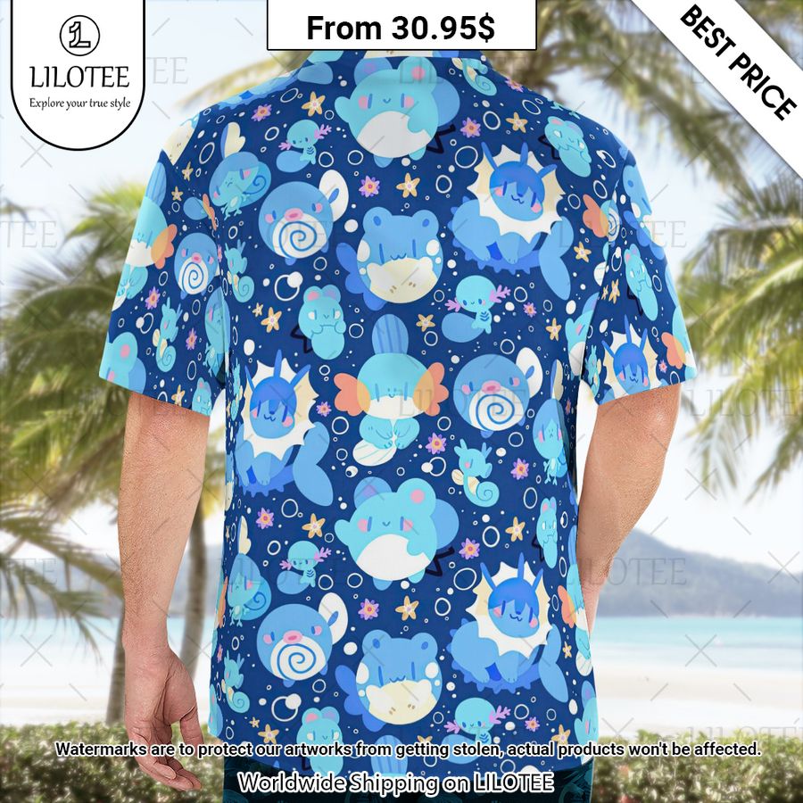 Blue Water Pokemon Hawaiian Shirt I like your dress, it is amazing