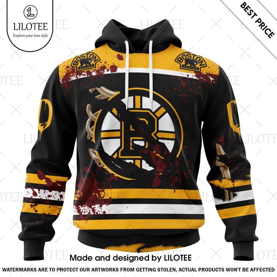 boston bruins with your ribs for halloween custom shirt 1 675