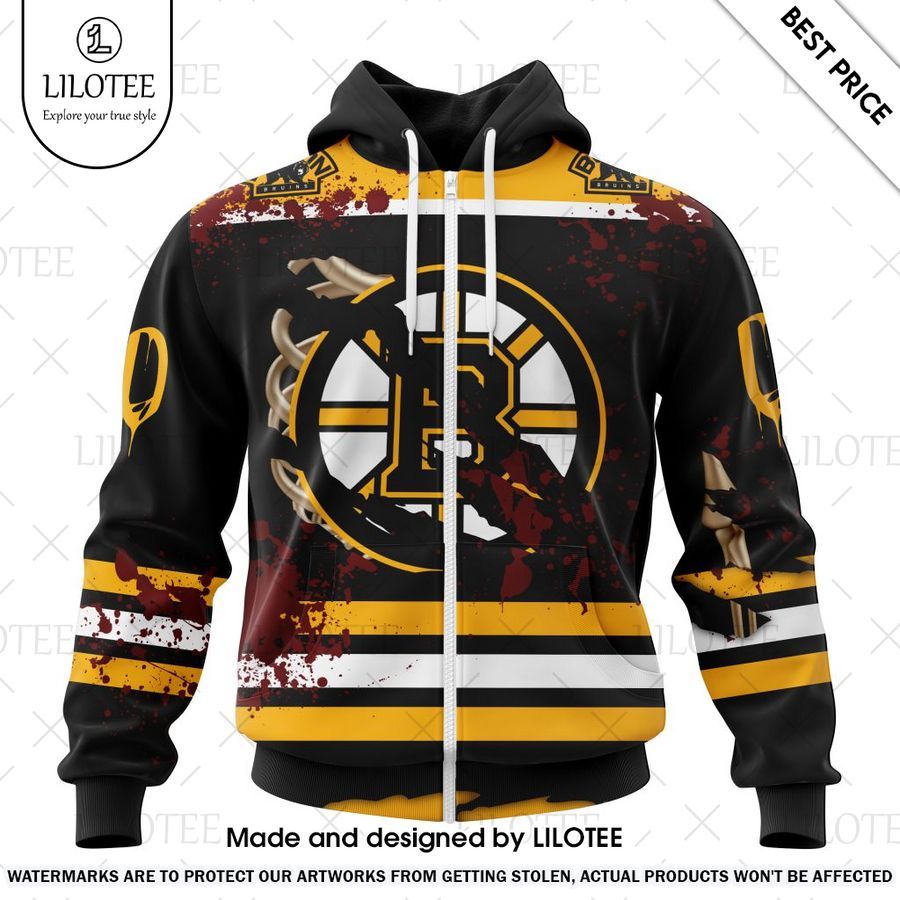 boston bruins with your ribs for halloween custom shirt 2 673