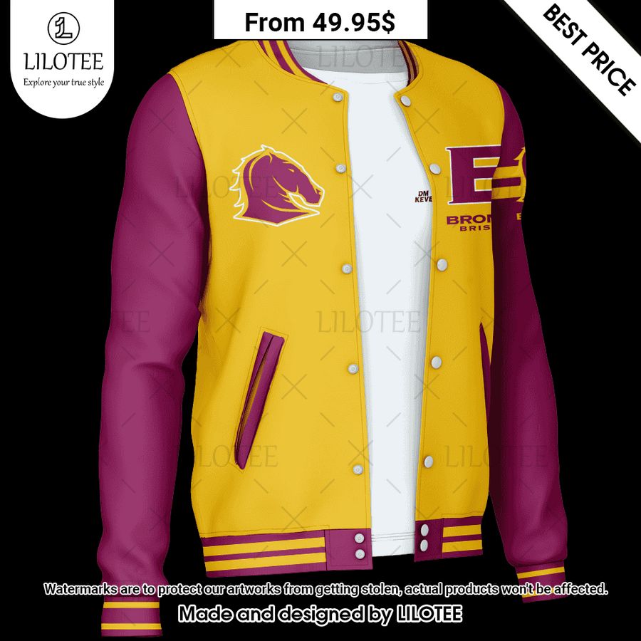 brisbane broncos vintage logo custom baseball jacket 2 833