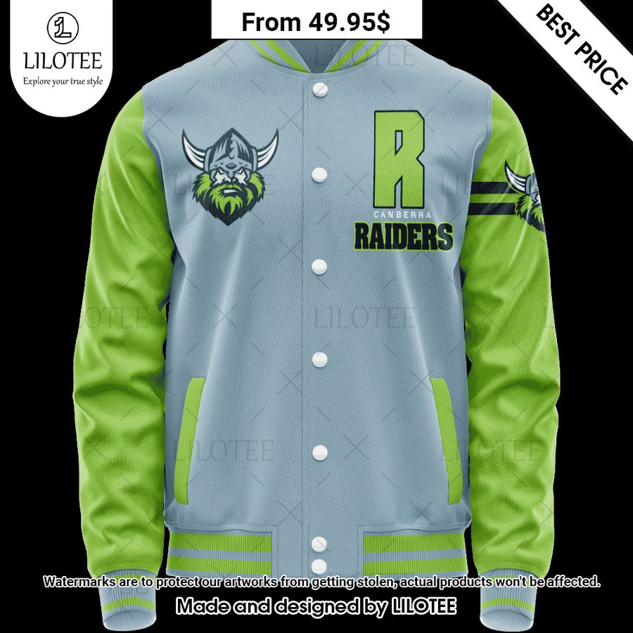 canberra raiders vintage logo custom baseball jacket 1 332