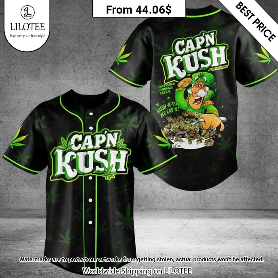 Cap'n Kush weed Baseball Jersey This is awesome and unique