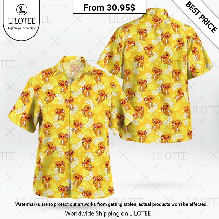 Charmander Pokemon Hawaiian Shirt Elegant and sober Pic