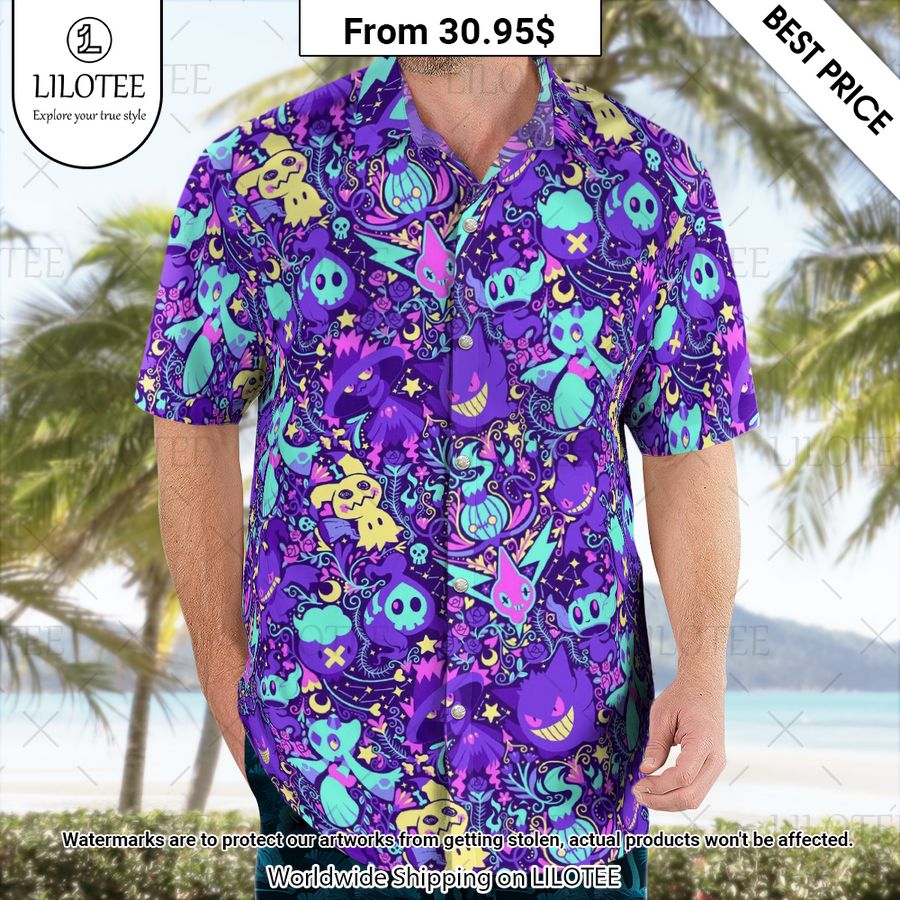 Ghost Pokemon Neon Hawaiian Shirt This is awesome and unique