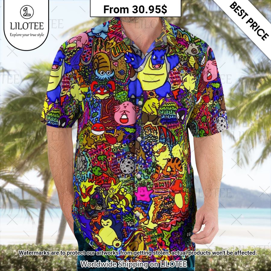 Happy Pokemon Hawaiian Shirt Gang of rockstars