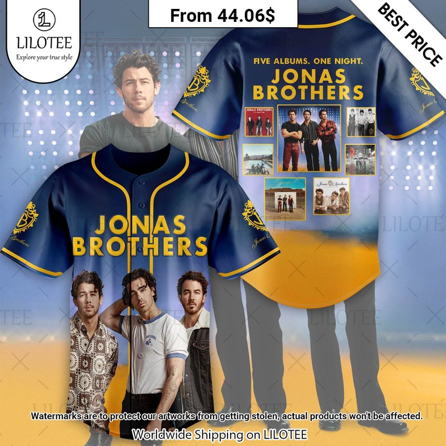 Jonas Brothers 5 albums 1 night Baseball jersey Great, I liked it