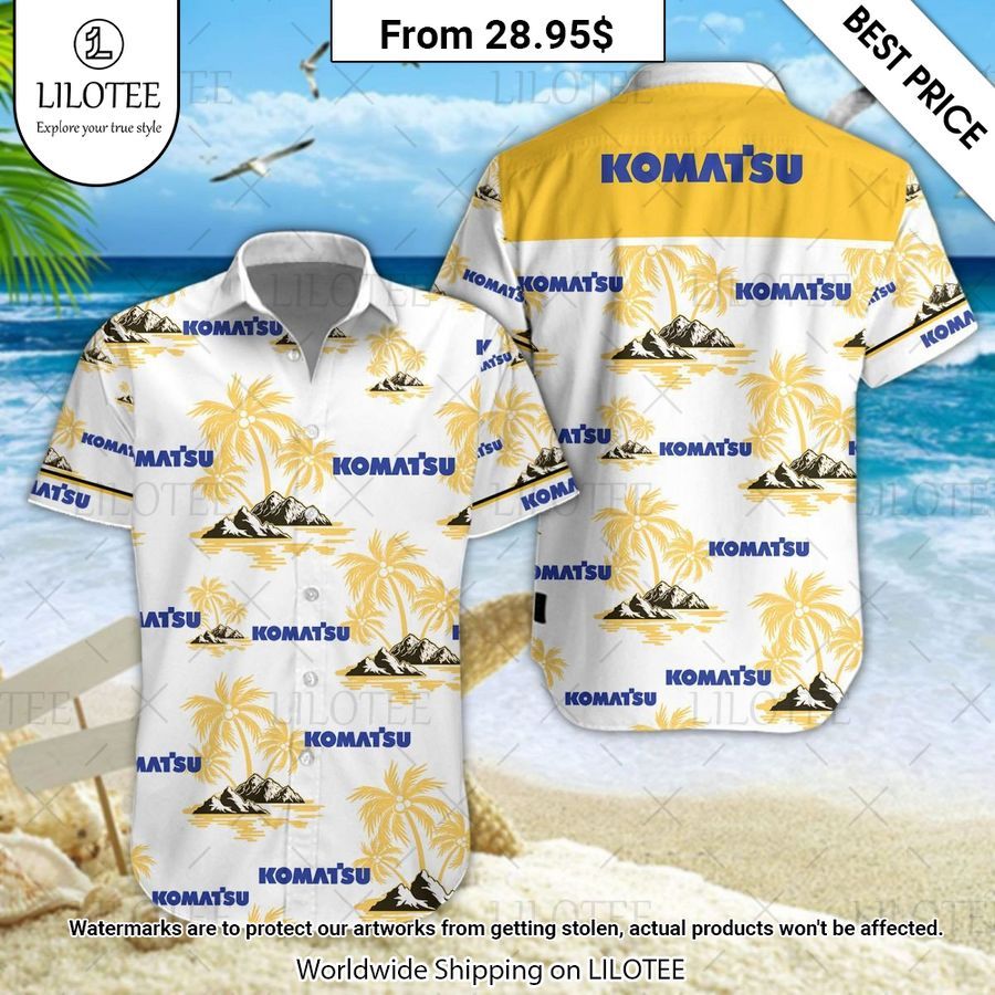 Komatsu Truck Hawaiian Shirt Natural and awesome