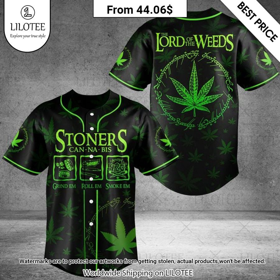 Lord Of The Weeds Stoners Cannabis Baseball Jersey Great, I liked it