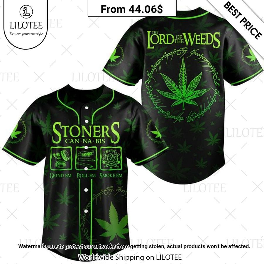 Lord Of The Weeds Stoners Cannabis Baseball Jersey Stand easy bro