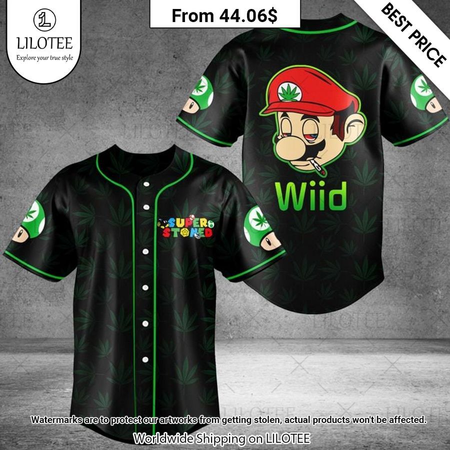 Mario Wiid weed Baseball Jersey Hey! You look amazing dear