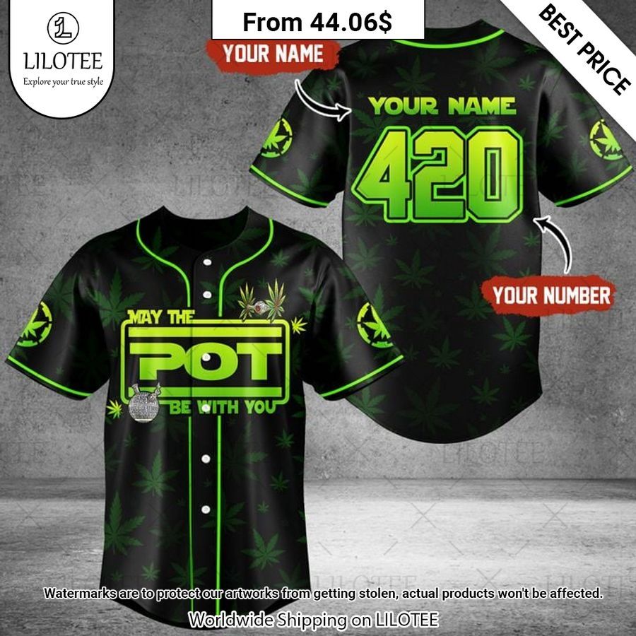 May The Pot Be With You Custom Baseball Jersey Coolosm