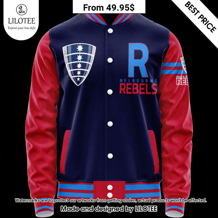 melbourne rebels vintage logo custom baseball jacket 1 312