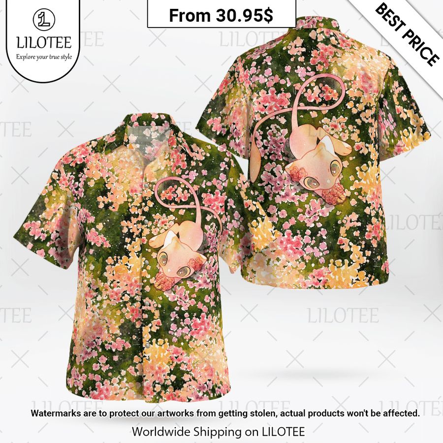 Mew Summer Flowers Hawaiian Shirt Rocking picture