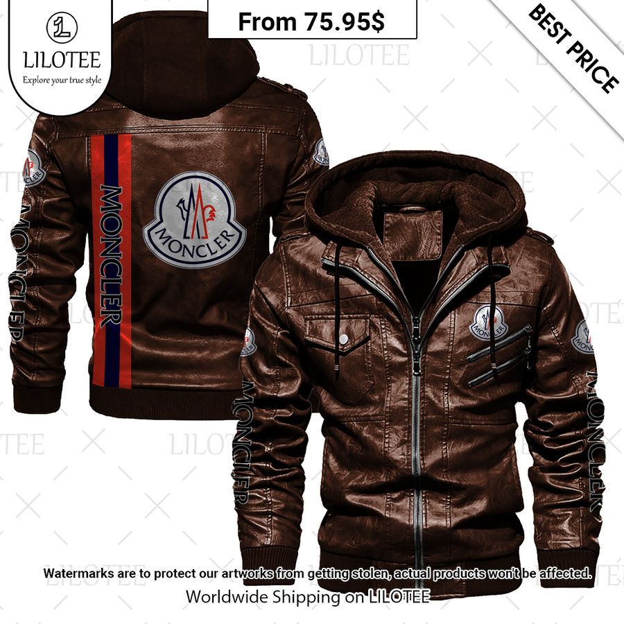moncler leather jacket 1 668