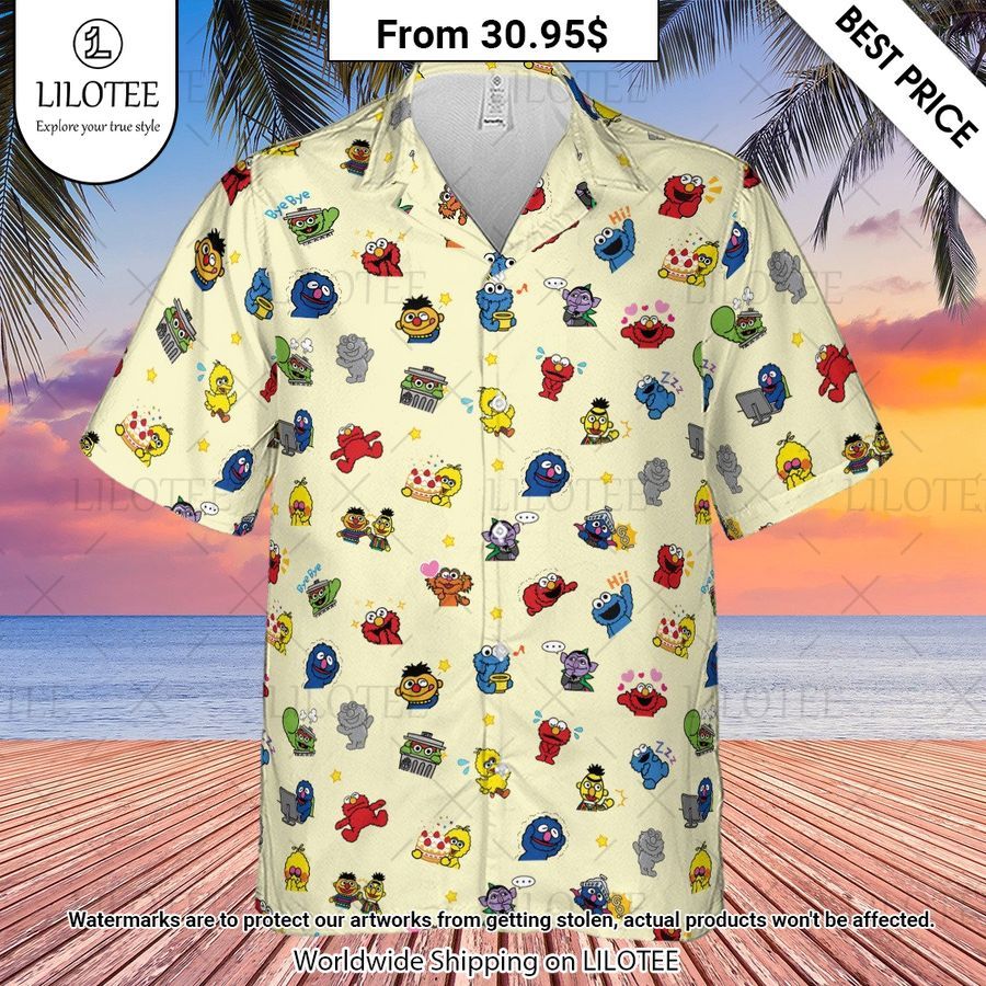 Muppets Sesame Street Characters Hawaiian Shirt Have you joined a gymnasium?