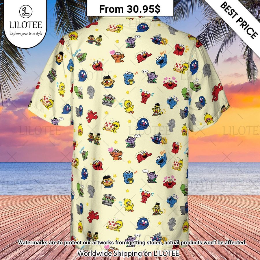 Muppets Sesame Street Characters Hawaiian Shirt Nice place and nice picture