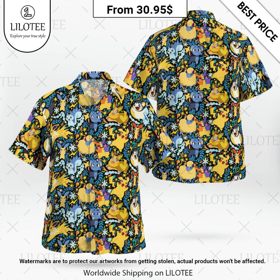 Pokemon Electricity Pokemon Hawaiian Shirt Best picture ever