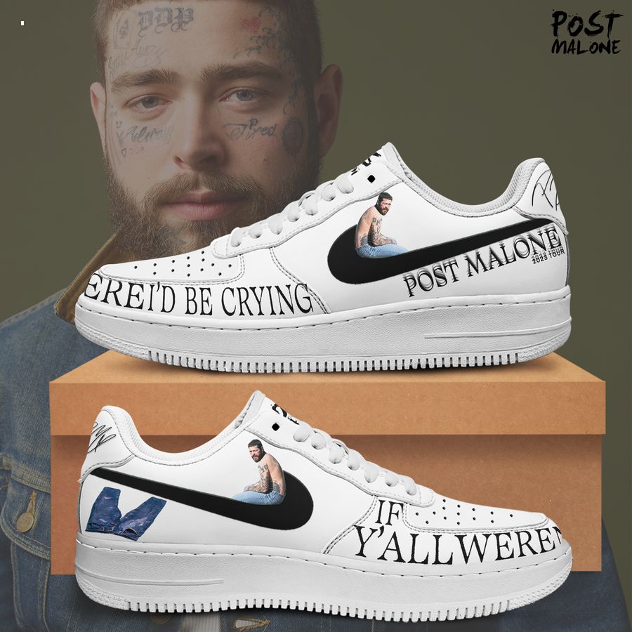 Post Malone Tour 2023 Nike Air Force Sneaker My friend and partner